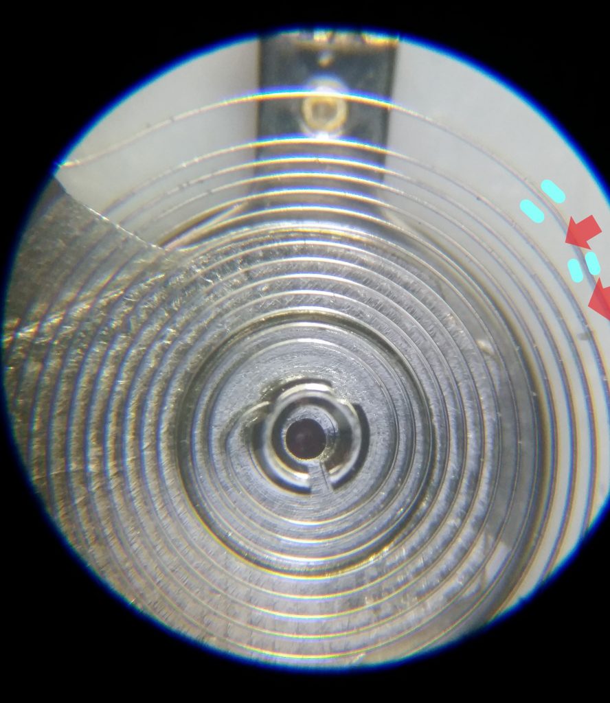 hairspring centered.